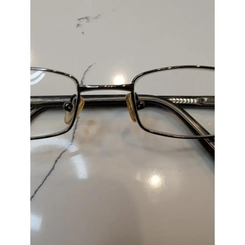 D’Amato Eyeglasses Frame Full Rim Rectangular Black Metal Optical Glasses Only